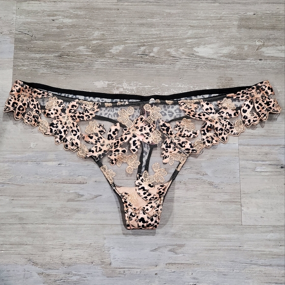 VICTORIAS SECRET VERY SEXY LUXE LINGERIE EMBROIDERED THONG PANTY - Picture 4 of 4